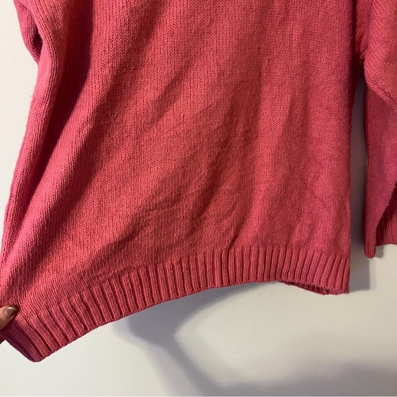 ASOS Women’s Pink Over Sized Fit Crew Neck Scoop Sweater Size 4 - Picture 4 of 7